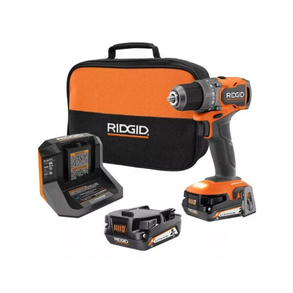Taladro Inalambrico Ridgid, 18v, S/carbones Y 2 Baterias
